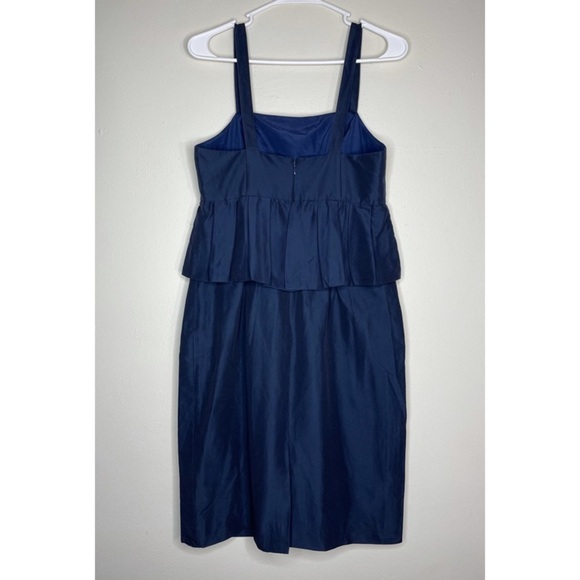 J. Crew Classic Cotton Silk Faille Summer Peplum Dress - Picture 6 of 8